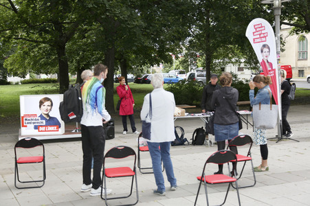 Wahlkampfauftakt der Dresdner Bundestagsabgeordneten Katja Kipping in Dresden
