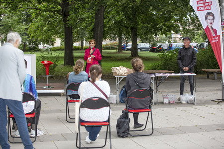 Wahlkampfauftakt der Dresdner Bundestagsabgeordneten Katja Kipping in Dresden