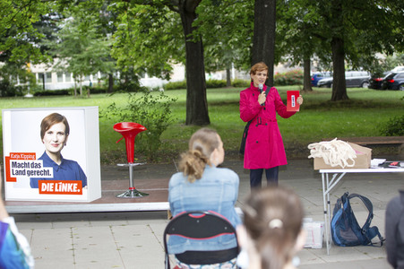 Wahlkampfauftakt der Dresdner Bundestagsabgeordneten Katja Kipping in Dresden