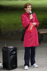 Wahlkampfauftakt der Dresdner Bundestagsabgeordneten Katja Kipping in Dresden