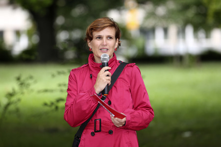 Wahlkampfauftakt der Dresdner Bundestagsabgeordneten Katja Kipping in Dresden