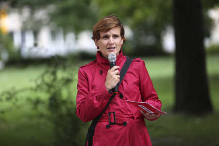 Wahlkampfauftakt der Dresdner Bundestagsabgeordneten Katja Kipping in Dresden