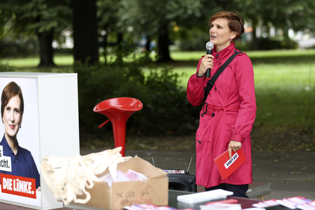 Wahlkampfauftakt der Dresdner Bundestagsabgeordneten Katja Kipping in Dresden