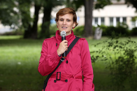 Wahlkampfauftakt der Dresdner Bundestagsabgeordneten Katja Kipping in Dresden