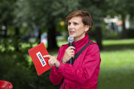Wahlkampfauftakt der Dresdner Bundestagsabgeordneten Katja Kipping in Dresden