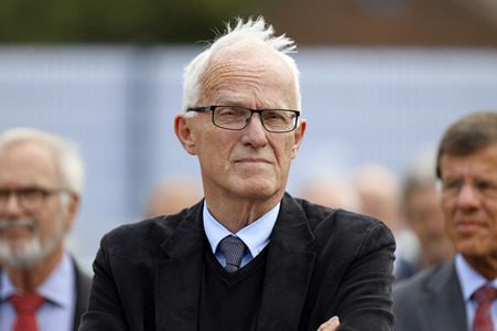 Armin Laschet bei der Inbetriebnahme das Pumpwerks Oberhausen