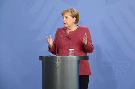 Pressekonferenz mit Angela Merkel zur Lage in Afghanistan in Berlin