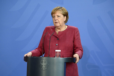 Pressekonferenz mit Angela Merkel zur Lage in Afghanistan in Berlin