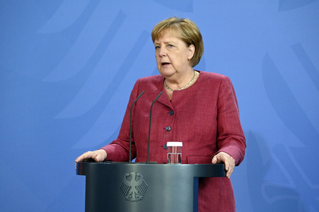 Pressekonferenz mit Angela Merkel zur Lage in Afghanistan in Berlin