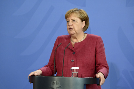 Pressekonferenz mit Angela Merkel zur Lage in Afghanistan in Berlin