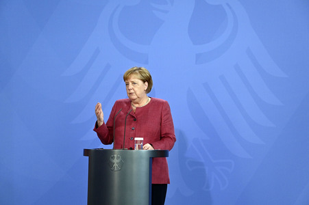 Pressekonferenz mit Angela Merkel zur Lage in Afghanistan in Berlin