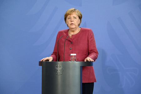 Pressekonferenz mit Angela Merkel zur Lage in Afghanistan in Berlin