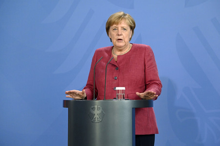 Pressekonferenz mit Angela Merkel zur Lage in Afghanistan in Berlin