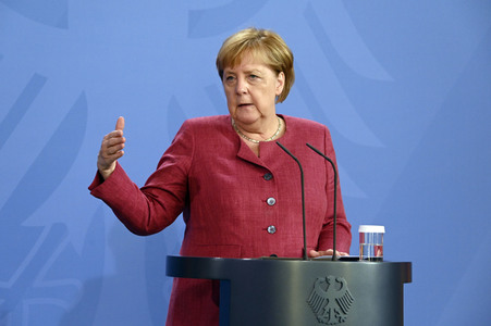 Pressekonferenz mit Angela Merkel zur Lage in Afghanistan in Berlin