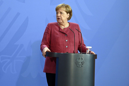 Pressekonferenz mit Angela Merkel zur Lage in Afghanistan in Berlin