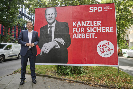 Präsentation der SPD Wahlwerbespots und Wahlplakate in Berlinrlin