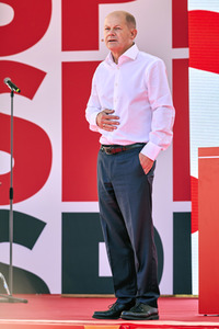 SPD-Wahlkampfveranstaltung Olaf Scholz in Berlin