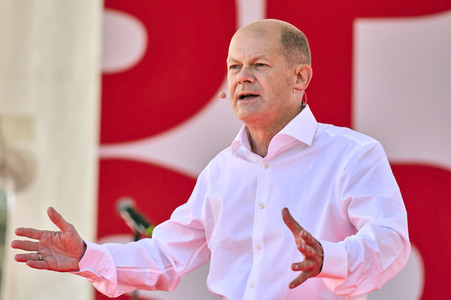 SPD-Wahlkampfveranstaltung Olaf Scholz in Berlin
