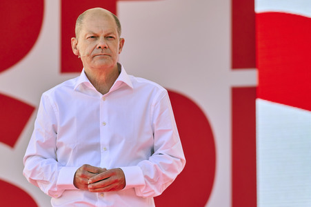 SPD-Wahlkampfveranstaltung Olaf Scholz in Berlin