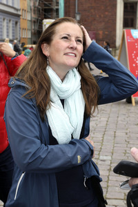 Wahlkampfveranstaltung Partei Die Linke in Stralsund