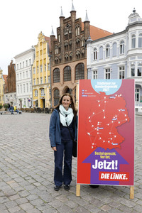 Wahlkampfveranstaltung Partei Die Linke in Stralsund