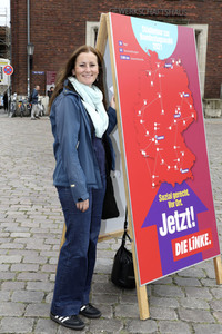 Wahlkampfveranstaltung Partei Die Linke in Stralsund