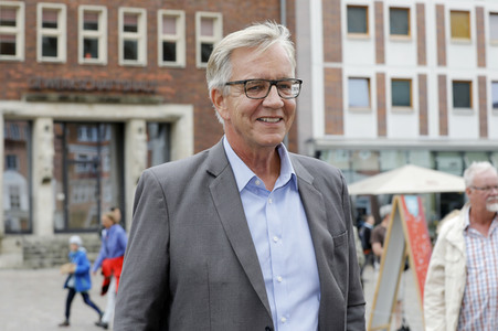 Wahlkampfveranstaltung Partei Die Linke in Stralsund