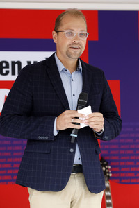 Wahlkampfveranstaltung Partei Die Linke in Stralsund