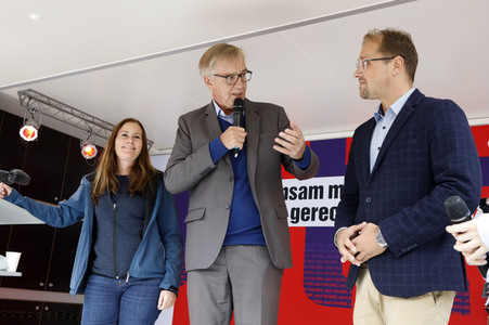 Wahlkampfveranstaltung Partei Die Linke in Stralsund