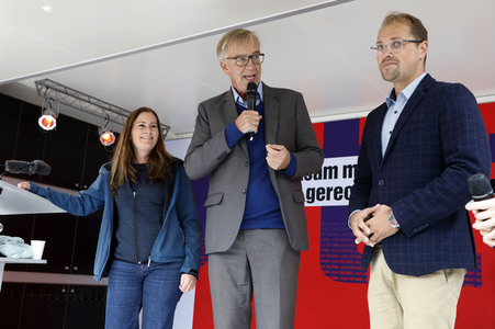 Wahlkampfveranstaltung Partei Die Linke in Stralsund