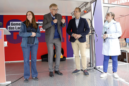 Wahlkampfveranstaltung Partei Die Linke in Stralsund