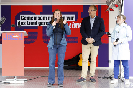 Wahlkampfveranstaltung Partei Die Linke in Stralsund