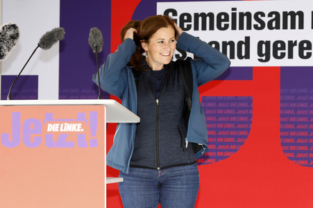 Wahlkampfveranstaltung Partei Die Linke in Stralsund