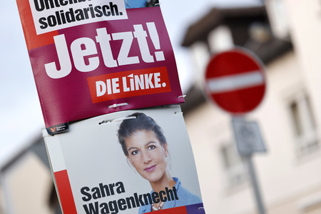 Wahlplakate der Partei Die Linke in Bonn