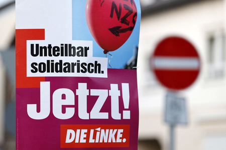 Wahlplakate der Partei Die Linke in Bonn