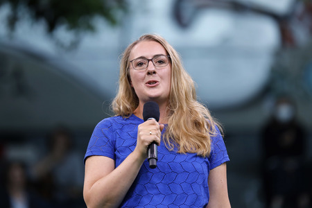 Bündnis 90/Die Grünen-Wahlkampfveranstaltung mit Annalena Baerbock in Köln