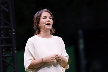 Bündnis 90/Die Grünen-Wahlkampfveranstaltung mit Annalena Baerbock in Köln