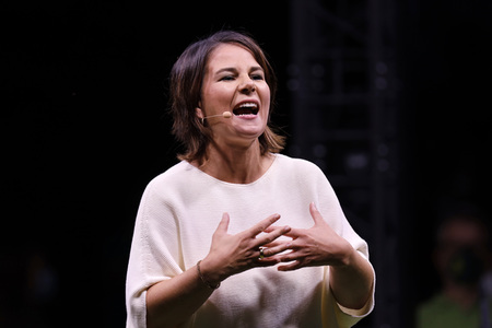 Bündnis 90/Die Grünen-Wahlkampfveranstaltung mit Annalena Baerbock in Köln