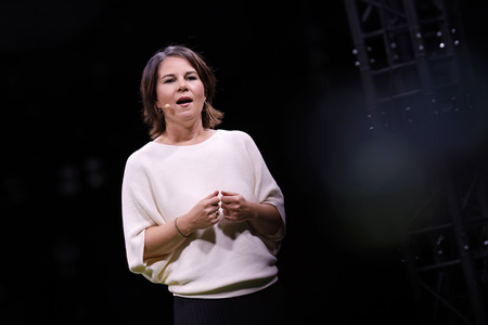 Bündnis 90/Die Grünen-Wahlkampfveranstaltung mit Annalena Baerbock in Köln