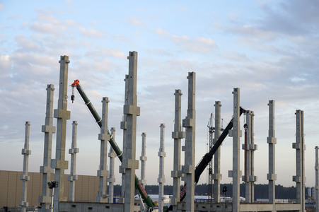 Baustelle der Tesla Gigafactory 4 in Grünheide