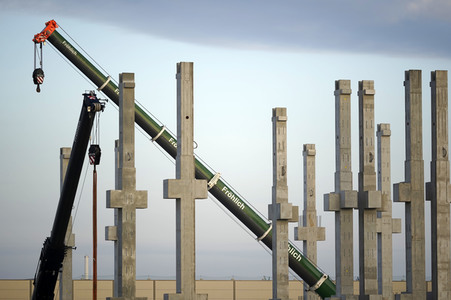 Baustelle der Tesla Gigafactory 4 in Grünheide