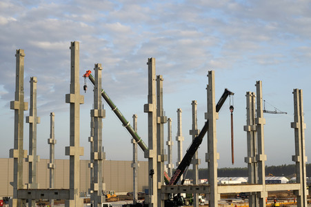 Baustelle der Tesla Gigafactory 4 in Grünheide