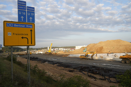 Baustelle der Tesla Gigafactory 4 in Grünheide