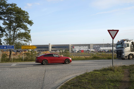 Baustelle der Tesla Gigafactory 4 in Grünheide