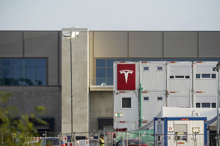 Baustelle der Tesla Gigafactory 4 in Grünheide