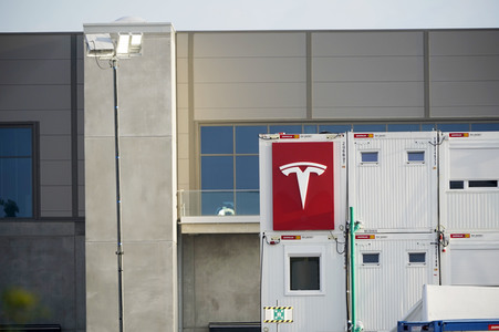 Baustelle der Tesla Gigafactory 4 in Grünheide