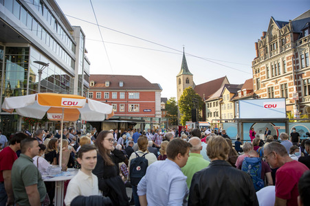 CDU-Wahlkampfveranstaltung mit Armin Laschet in Erfurt