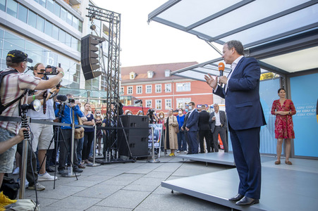 CDU-Wahlkampfveranstaltung mit Armin Laschet in Erfurt