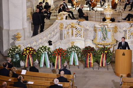 Trauerstaatsakt zu Ehren von Kurt Biedenkopf in Dresden