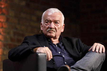 Sam Ginn und Hans Ulrich Gumbrecht auf der phil.cologne 2021 in Köln